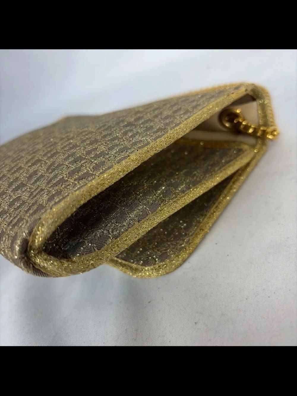 Dior Brown Monogram Crossbody with Gold Chain Strap